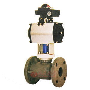 氣動(dòng)法蘭塑料球閥圖片