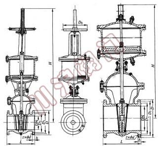 氣動(dòng)閘閥結(jié)構(gòu)圖
