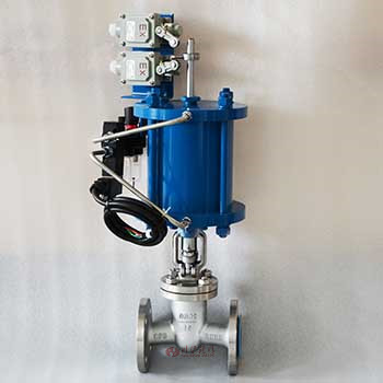 氣動(dòng)法蘭閘閥實(shí)物圖