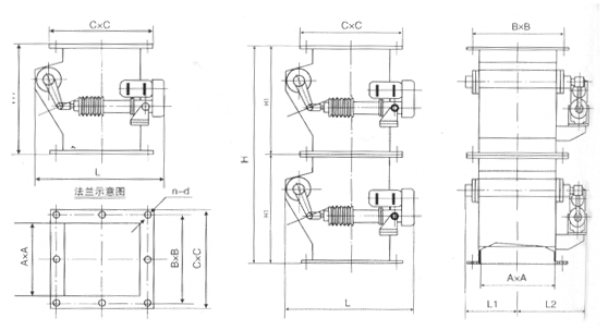 雙層重錘式鎖風卸灰閥 結(jié)構(gòu)圖