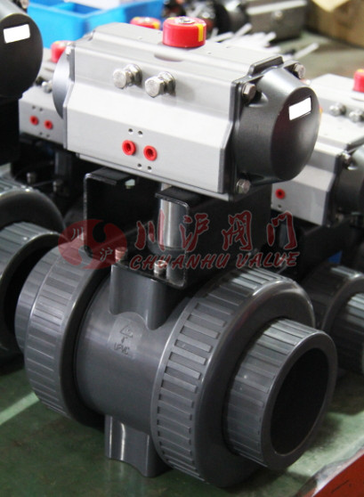 氣動(dòng)塑料球閥開關(guān)型圖片